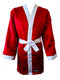 Title Fingertip Robe: Red with White Trim